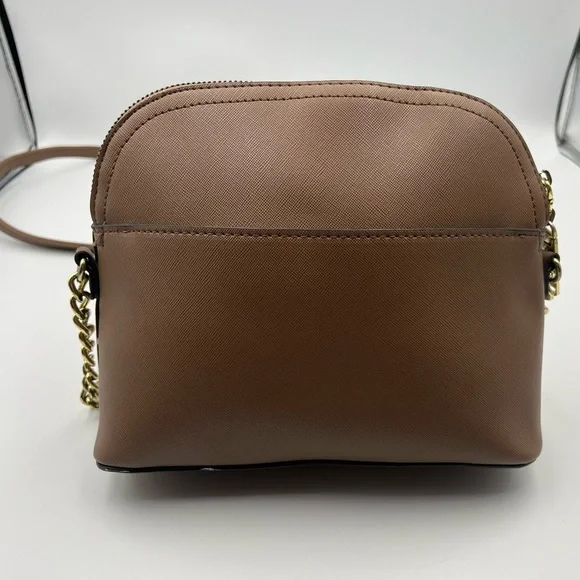 Steve Madden Crossbody Shoulder Handbag Purse Brown Bag Chain Accent - Picture 2 of 11